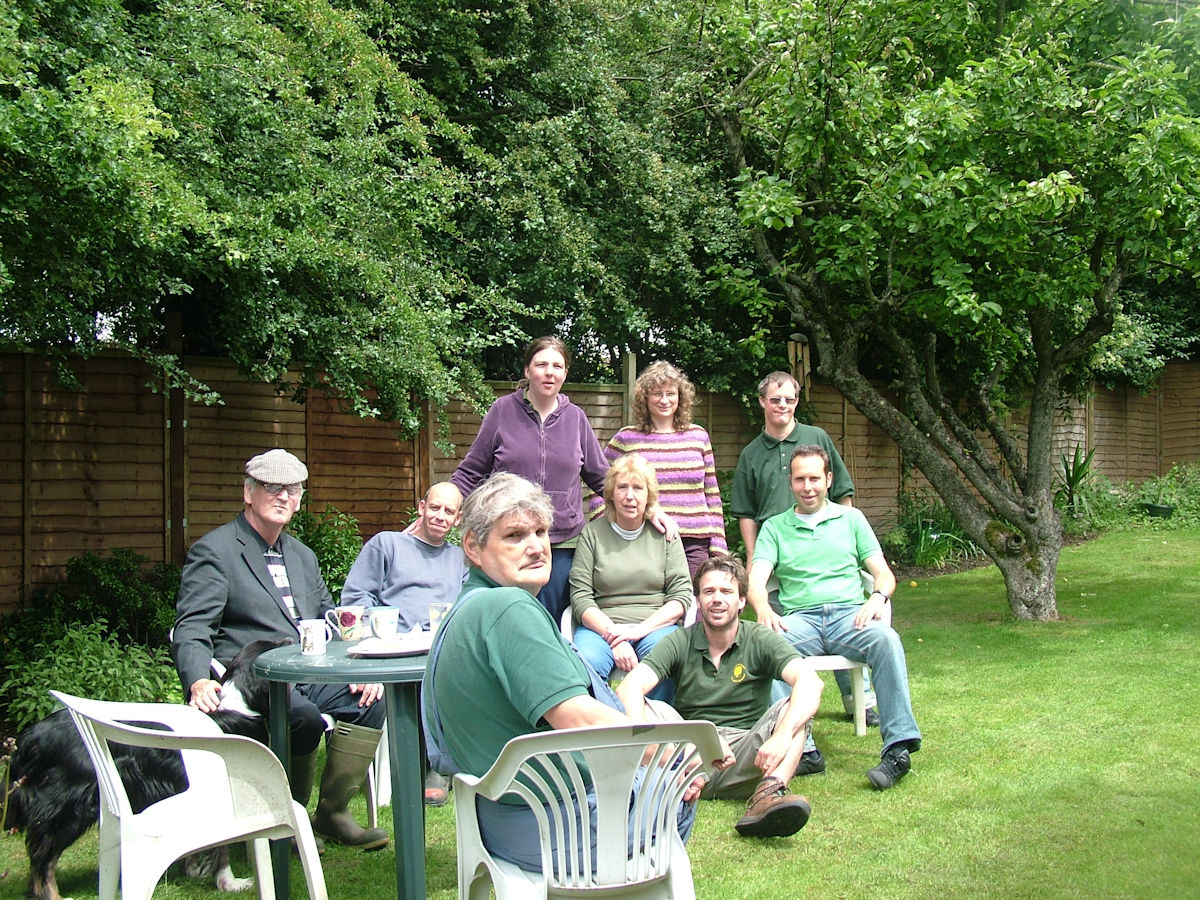 Ian and one of his classes at Elm Tree Farm