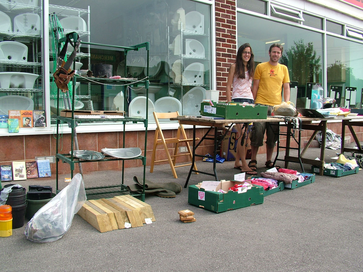 Ian and Anna sell the things they don't need before they depart for France